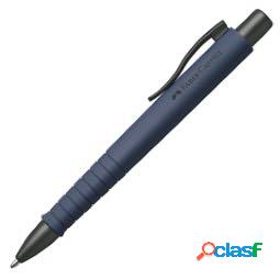 Penna a sfera a scatto Poly Ball - Punta 0,7mm - fusto blu
