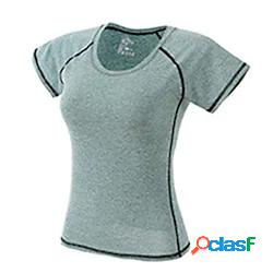 Per donna Girocollo Top yoga Tinta unica Nero Verde Yoga