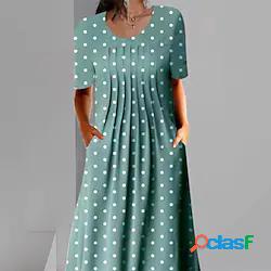 Per donna Vestito a trapezio Abito a pois Abito al ginocchio