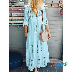 Per donna Vestito a trapezio Vestito bianco Vestito maxi