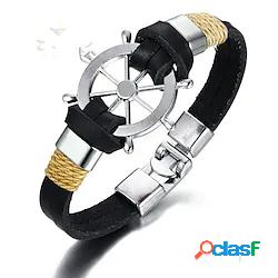 Per uomo Braccialetti Bracciali in pelle geometrico Vintage
