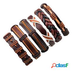 Per uomo Bracciali in pelle Corda Attorcigliato intrecciata