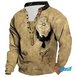 Per uomo Unisex Felpa Maglione Stampe astratte Aquila Stampa