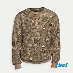 Per uomo Unisex Felpa Maglione Stampe astratte Stampa