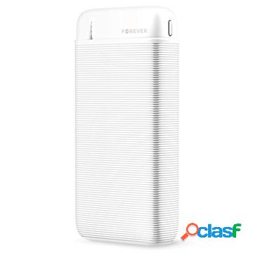 Power Bank Doppia USB Forever TB-100L - 20000mAh - Bianco