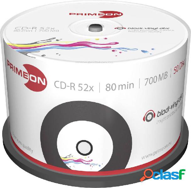 Primeon 2761107 CD-R 80 vergine 700 MB 50 pz. Torre Vinile,