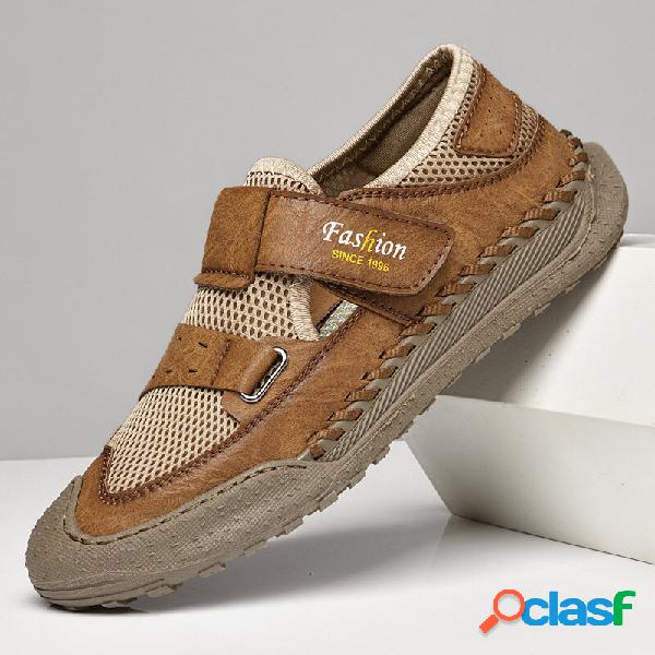 Puntale in gomma da uomo Mesh Splicing Gancio Sandali con