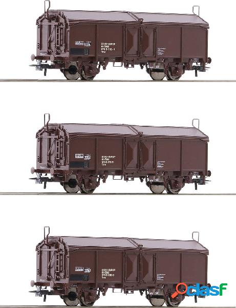 Roco 66178 Kit di 3 vagoni tettuccio apribile H0 dellEBB