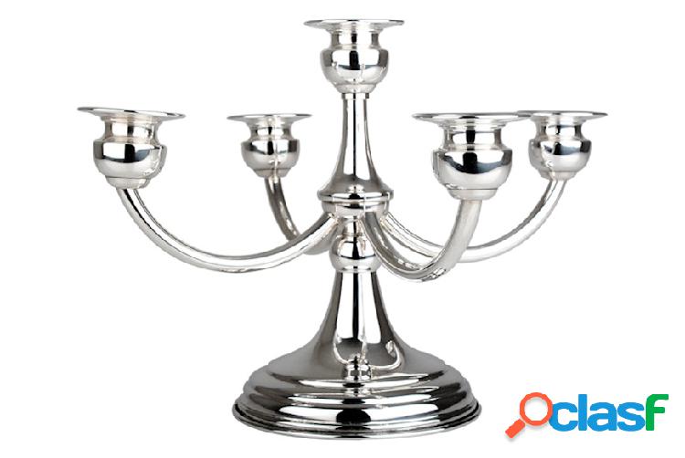 Selezione Zanolli Candelabro argento a cinque fiamme in