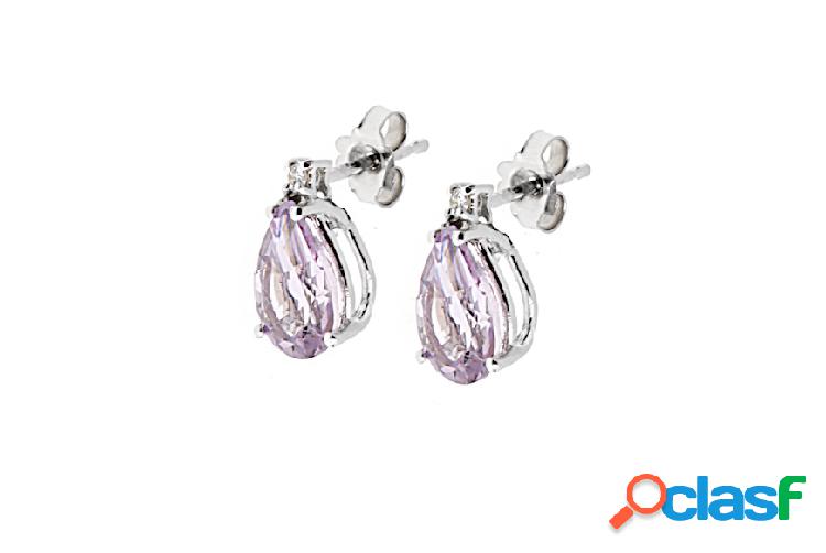 Selezione Zanolli Orecchini oro 750‰ ametista e diamante