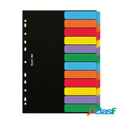 Separatore Dox - 12 tasti neutri colorati - cartoncino 240