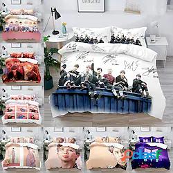 Set copripiumino 3 pezzi bts set biancheria da letto per