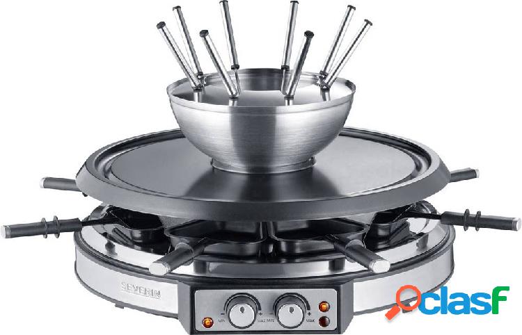Severin RG 2348 Raclette 8 forchette da fonduta, 8 vaschette