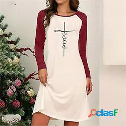 T shirt da donna vestito tee vestito corto mini vestito