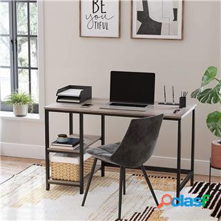 Tavolo per PC ERGOS, 120x60x75cm, Telaio in Acciaio Nero,