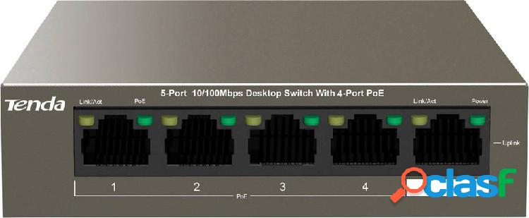 Tenda TEF1105-4-63W Switch di rete 5 Porte Funzione PoE