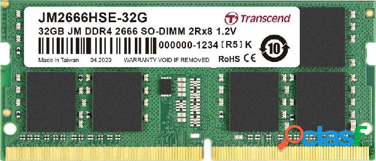 Transcend JetRAM Modulo memoria Laptop DDR4 32 GB 1 x 32 GB