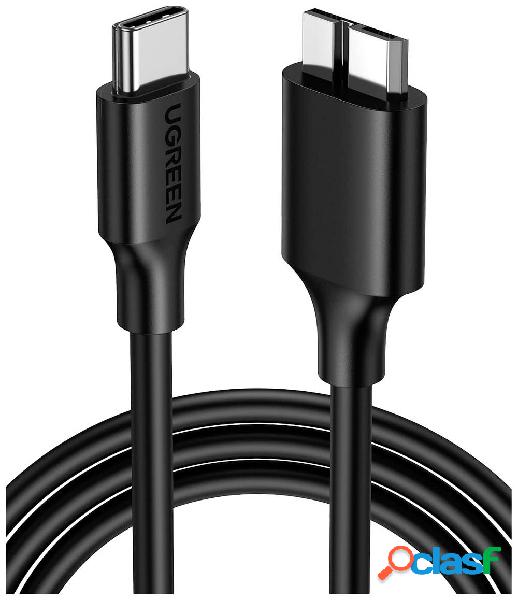 UGREEN Cavo USB Spina USB-C®, Spina USB-Micro-B 1 m Nero