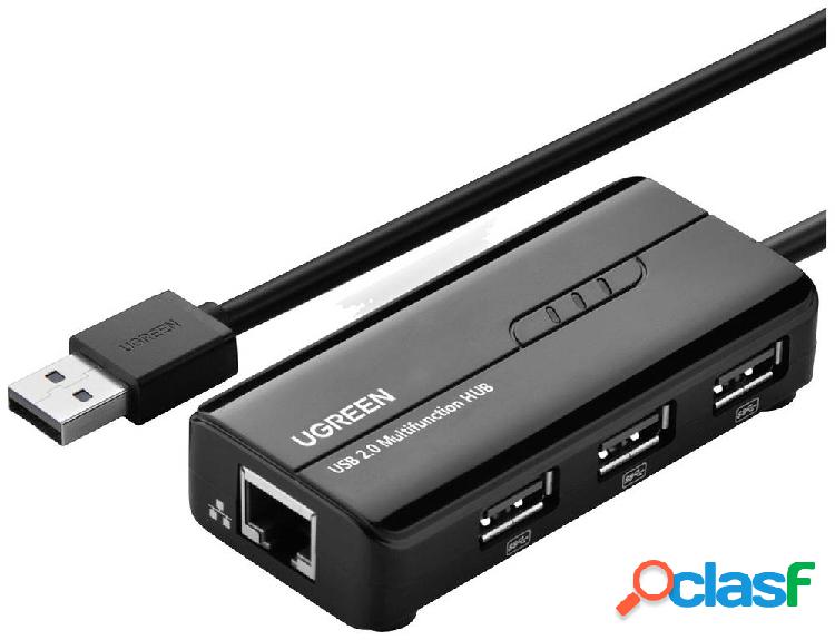 UGREEN USB 2.0 Hub RJ45 Ethernet Adapter 3+1 Porte Hub USB