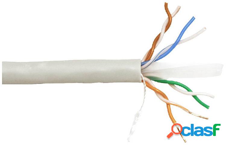 Value 21.99.0995 Cavo di rete CAT 6 U/UTP Grigio 300 m