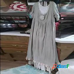 Vestito altalena da donna vestito casual maxi vestito lungo