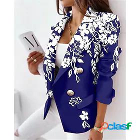 Womens Blazer with Pockets Stylish Formal Office Work Coat