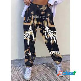 Womens Casual / Sporty Athleisure Side Pockets Print Joggers