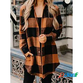 Women's Coat Casual Jacket Classic Chic Modern Shacket