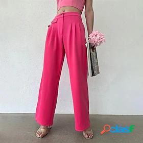 Womens Dress Pants Culottes Wide Leg Trousers Fashion Mid