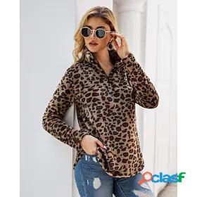 Womens Sweatshirt Fleece Hoodie Quarter Zip Active