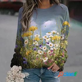 Women's Sweatshirt Pullover Print Active Streetwear Yellow