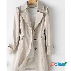 Womens Trench Coat Adjustable Stylish Daily Wear Outdoor