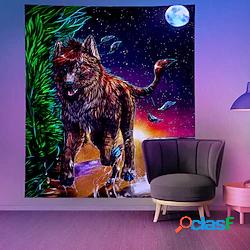 blacklight arazzo reattivo uv decorazione cane tenda di