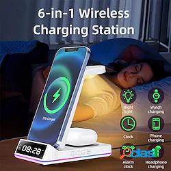caricabatterie wireless - stazione di ricarica wireless 6 in