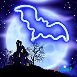 decorazioni halloween pipistrello luci appeso pipistrello