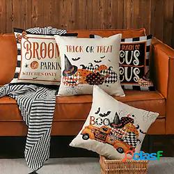 halloween double side cushion cover 4pc morbido decorativo