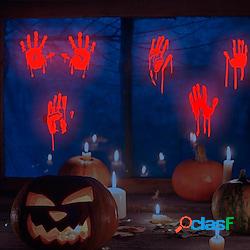 halloween luminoso impronte di mani di sangue impronte