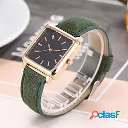 orologio da donna al quarzo moda testa quadrata quadrante