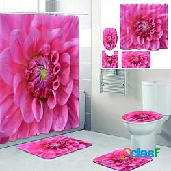 rosa bellissimi fiori stampati bagno decorazione della casa