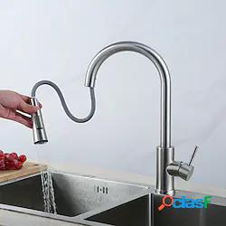 rubinetto della cucina con doccetta estraibile, maniglia