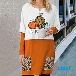 t shirt da donna vestito di halloween tee vestito a trapezio