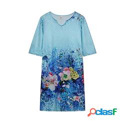 vestito casuale delle donne t shirt vestito tee vestito