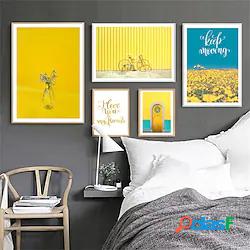 1 pannello giallo girasole fiori stampe moderne wall art