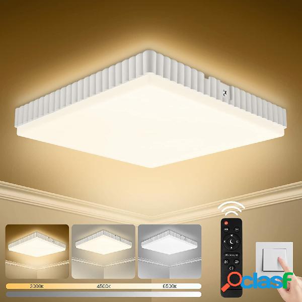 24W Quadrato Tricolore remoto Soffitto di controllo lampada