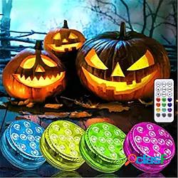 4pcs luci di zucca a led di halloween luci jack-o-lantern