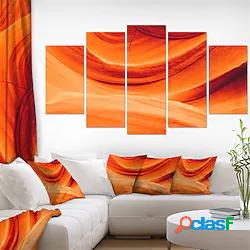 5 pannelli arancione stampe antilope canyon moderna arte