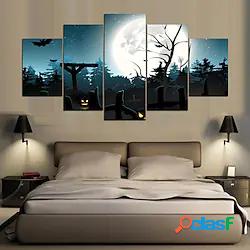 5 pannelli halloween stampe cimitero moderno wall art wall