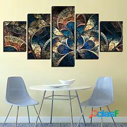 5 pannelli stampe floreali astratte moderna wall art wall