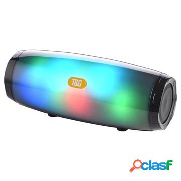 Altoparlante Bluetooth portatile con luci a LED - nero