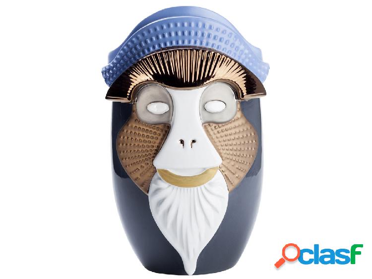 Bosa Primates Brazza Vaso - Piombo e Bianco Lucido e Bronzo